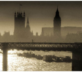 Charing Cross Bridge and Westminster from Waterloo Bridge 1985, Archival pigment print